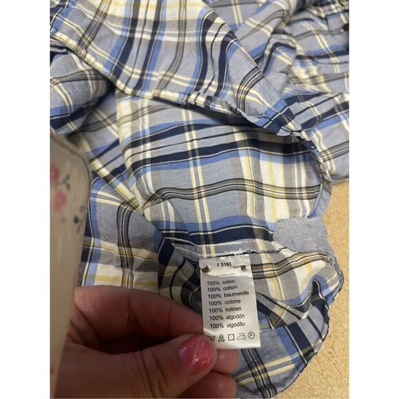 Lacoste Mens Multi Color Modern Fit Button Down Long Sleeve Shirt Size 44 - Picture 11 of 14